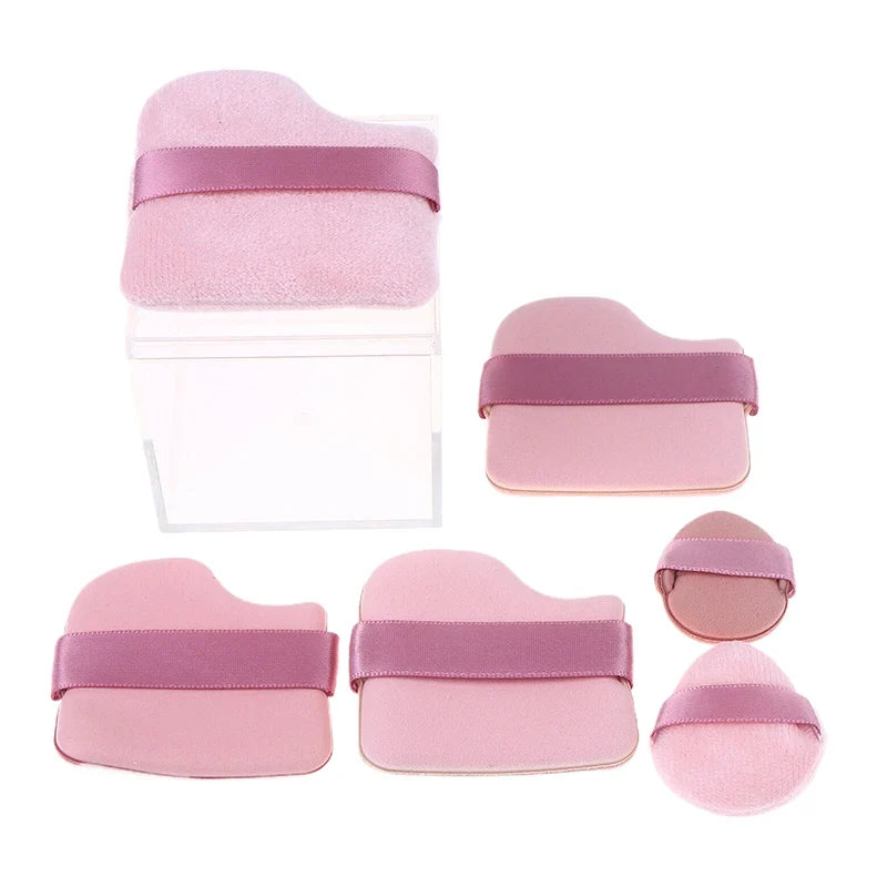 6-Piece Mini Powder Puff Set – Soft Flocking Air Cushion Makeup