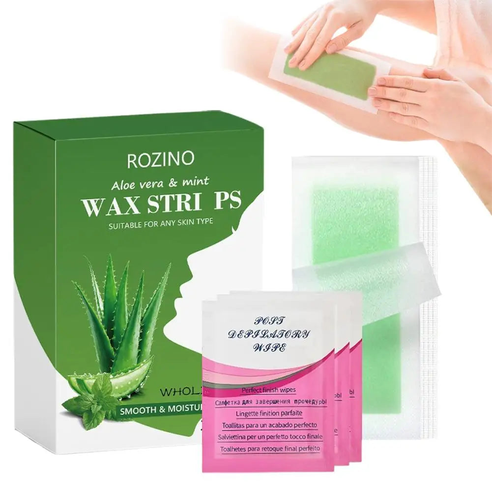 30-Pack Cold Wax Strips – Painless Hair Removal Face & Body