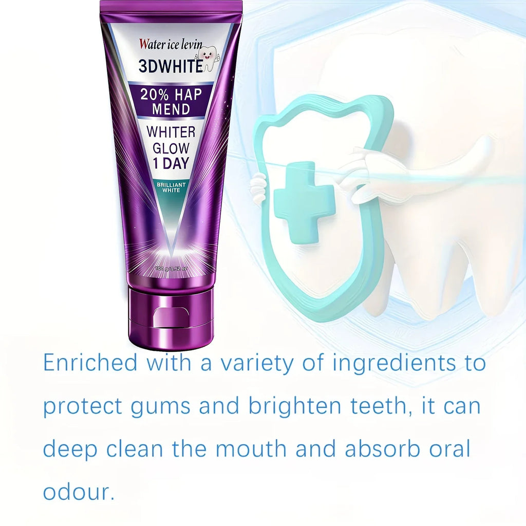 20% HAP 3D Whitening Toothpaste – Stain Removal & Enamel Care