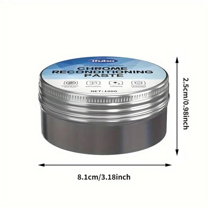 Rust Remover Metal Chrome Reconditioning Paste Tarnish Stainless