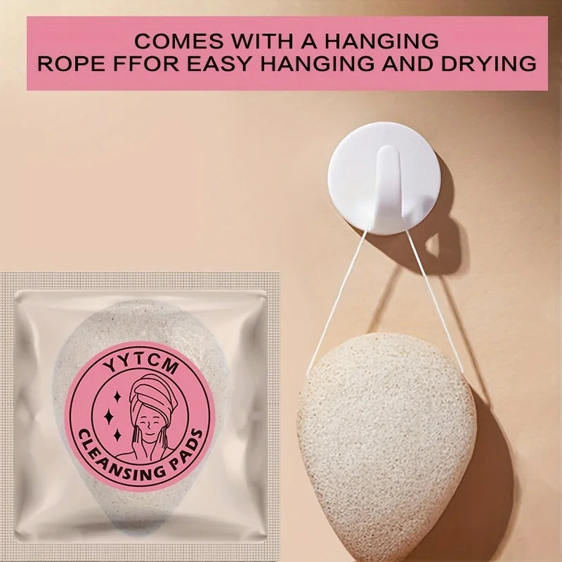 Walnut Seed Konjac Face Sponge Natural Cleansing Puff Makeup Removal