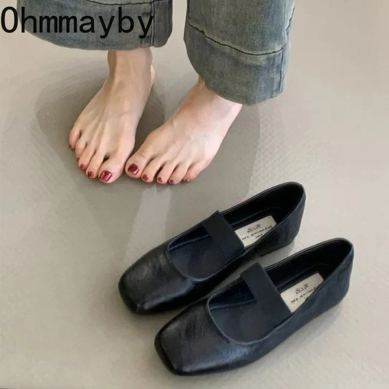 Square Toe Women's Ballet Flats – Soft Sole Ballerina Shoes