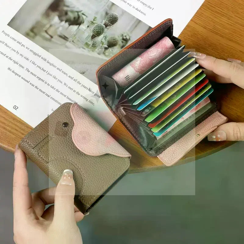Elephant Accordion Card Wallet – Women's Slim Mini Purse
