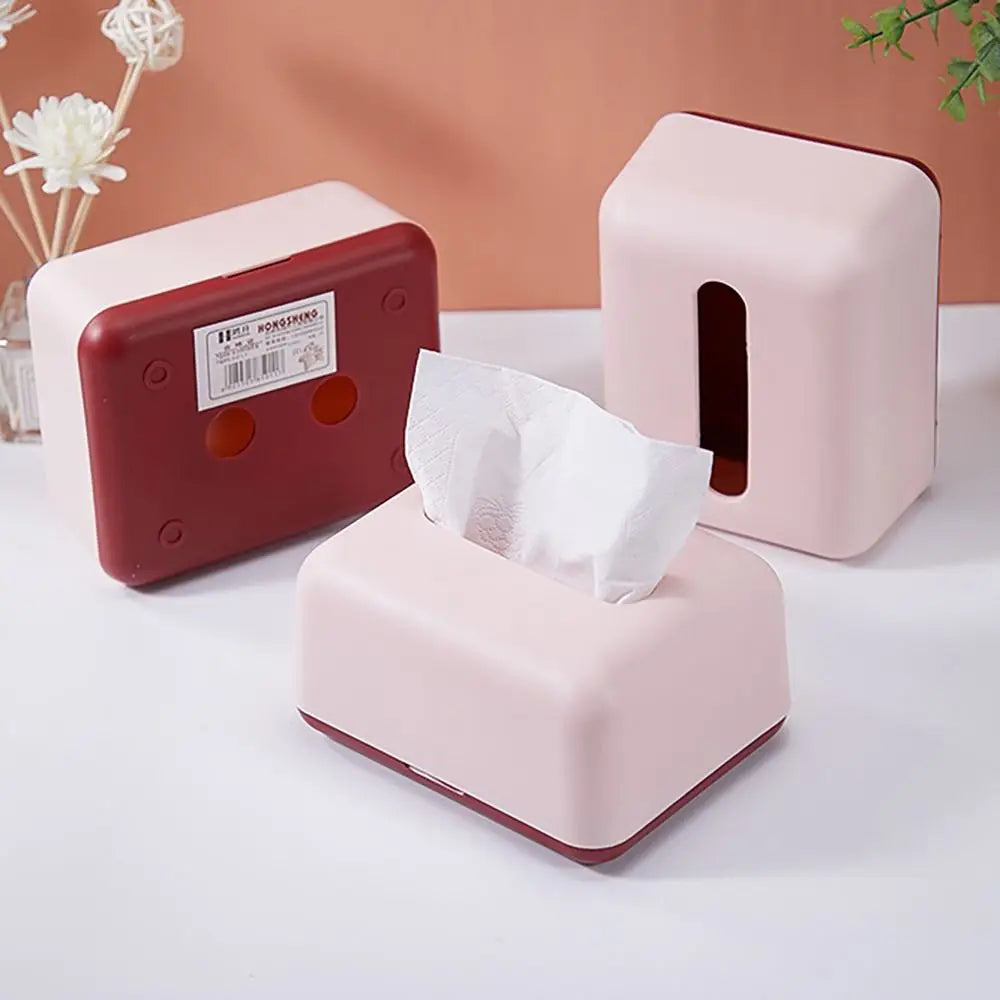 Simplicity Solid Napkin Holder Plastic Large Storage Tissue Case