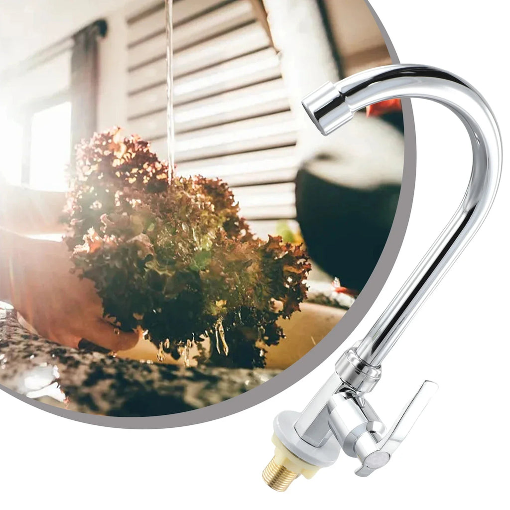 Zinc Alloy Single Handle Cold Water Kitchen & Bathroom Faucet