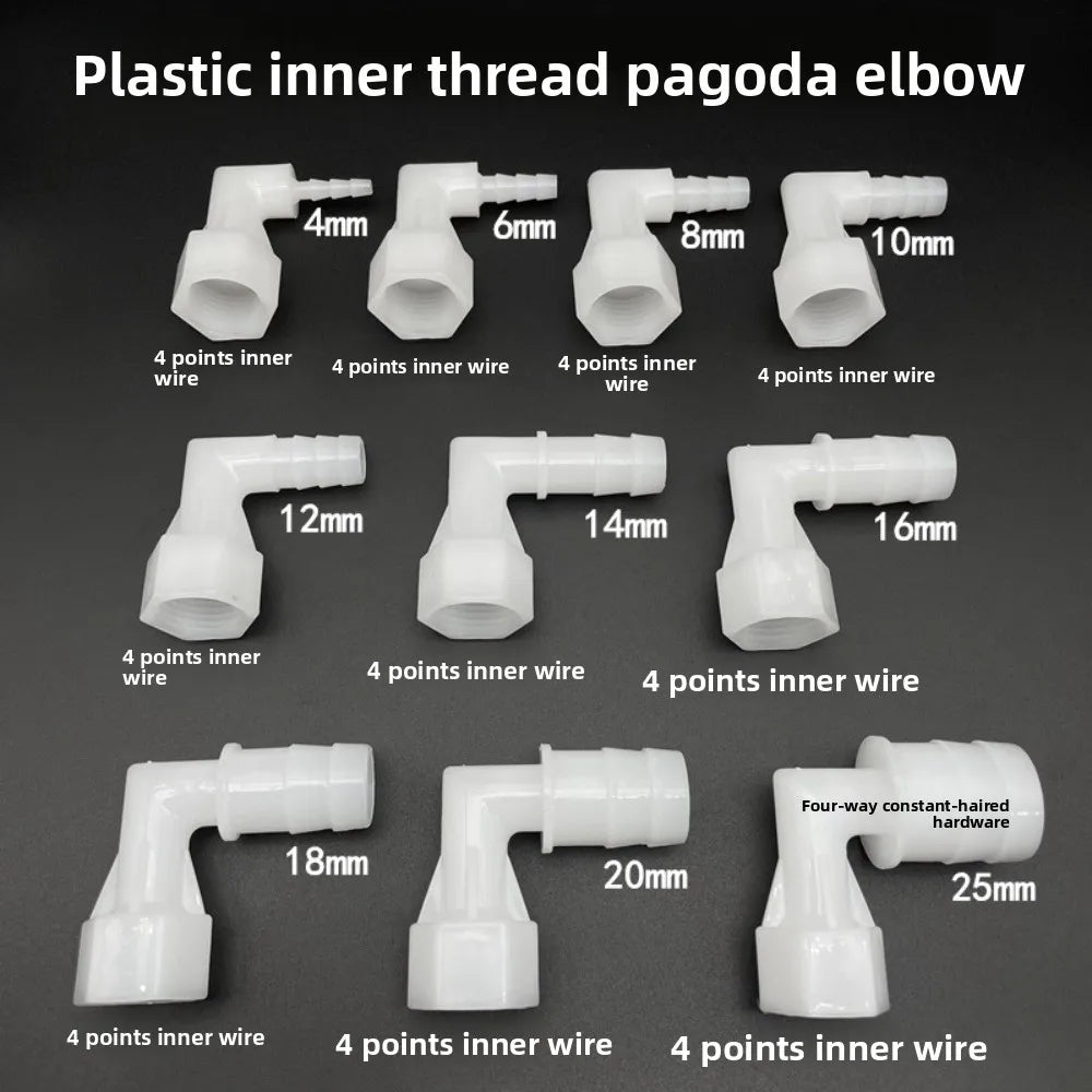 PP Elbow Hose Connectors 4–20mm | Aquarium & Garden Fittings