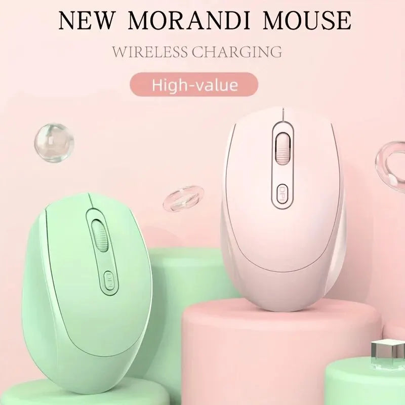 Rechargeable Dual Mode Wireless BT Mouse Bluetooth 5 2+USB Receiver