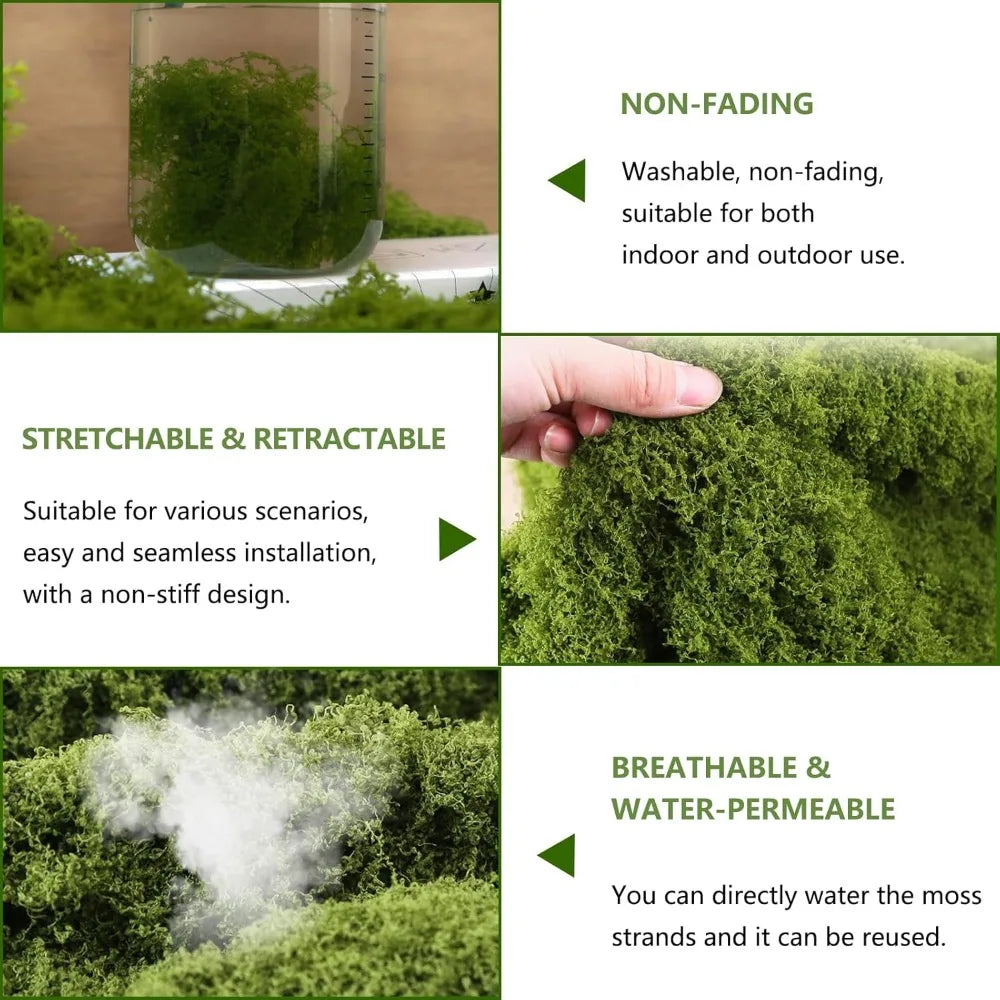 Artificial Faux Moss Mat Roll – Fake Grass for Crafts & Decor