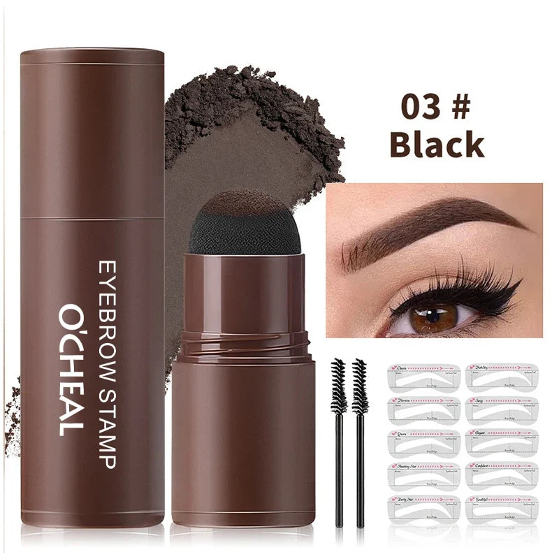 O'CHEAL Eyebrow Stamp & Hairline Shadow Powder Kit – 10 Pcs