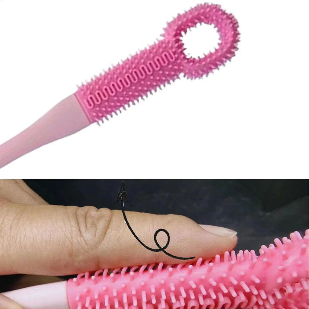Long Handle Ergonomic Toe Brush – Soft Foot Scrubber for Shower
