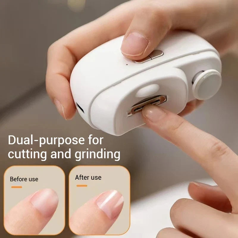 1 Electric Nail Clippers Anti Splash Manicure Trimmer Baby Finger Toe