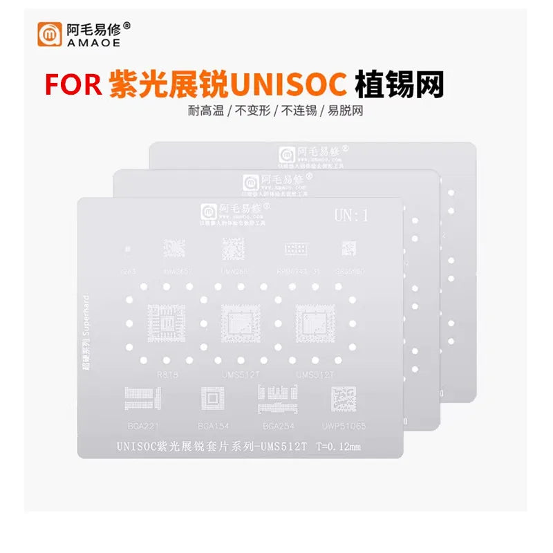 BGA Reballing Solder Stencil – UNISOC UIS8910 UMS9230H UMS512T