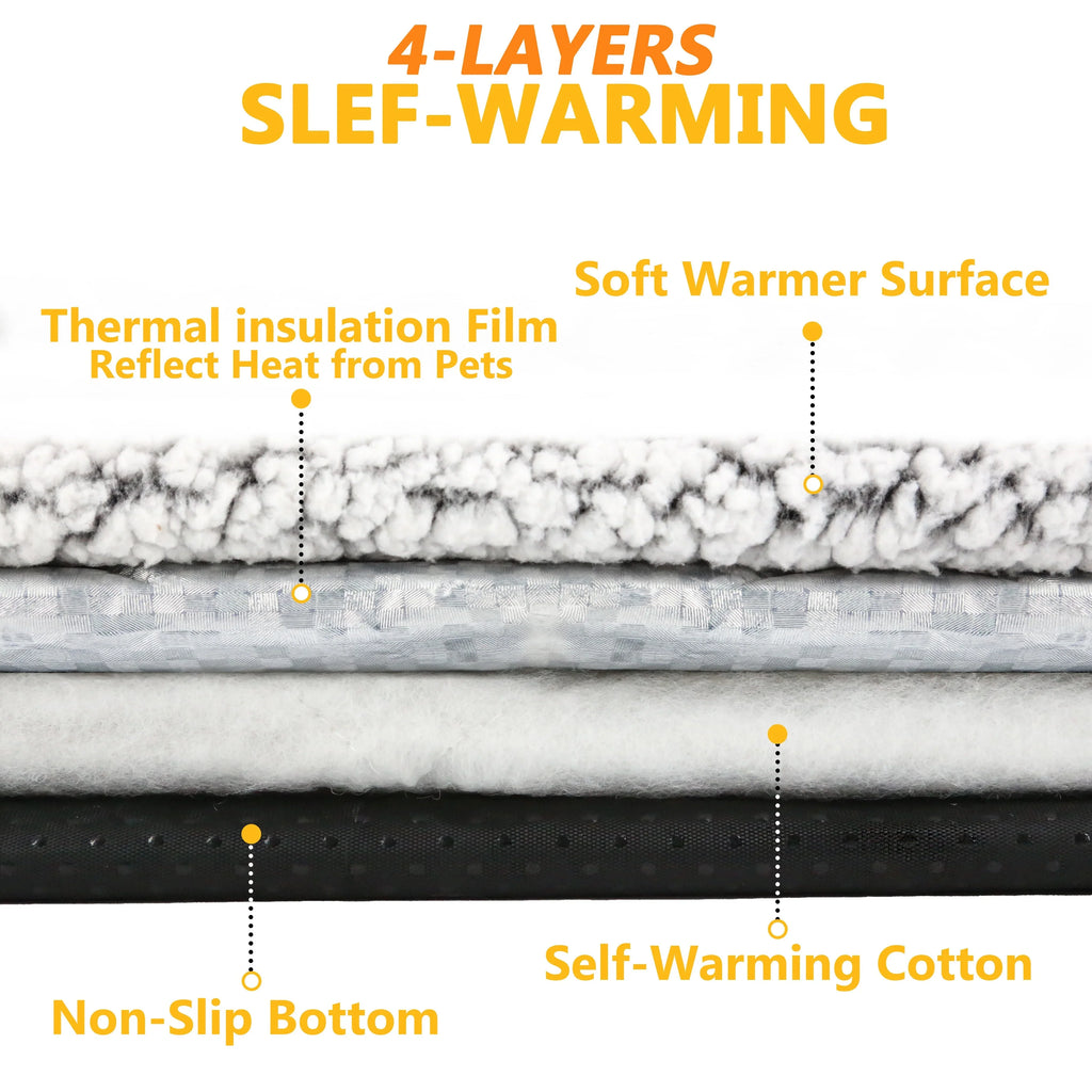 Self-heating Pet Pads Blanket Puppy Pad Warm Cushion Mat Cats Dogs