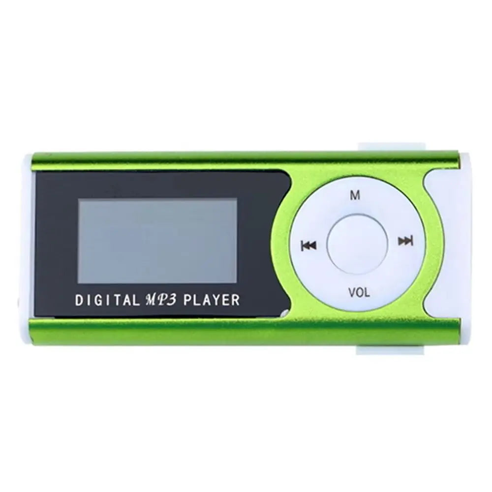 Portable Mini MP3 Player LCD Screen Metal Clip TF Card Slot