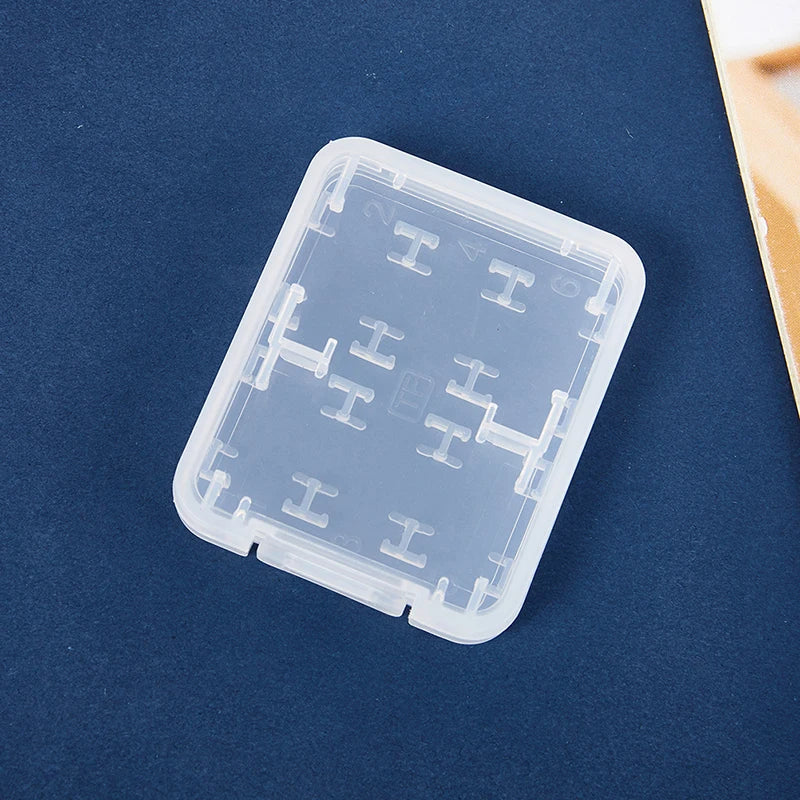 Transparent Memory Card Case – Holds 6 TF & MS Cards