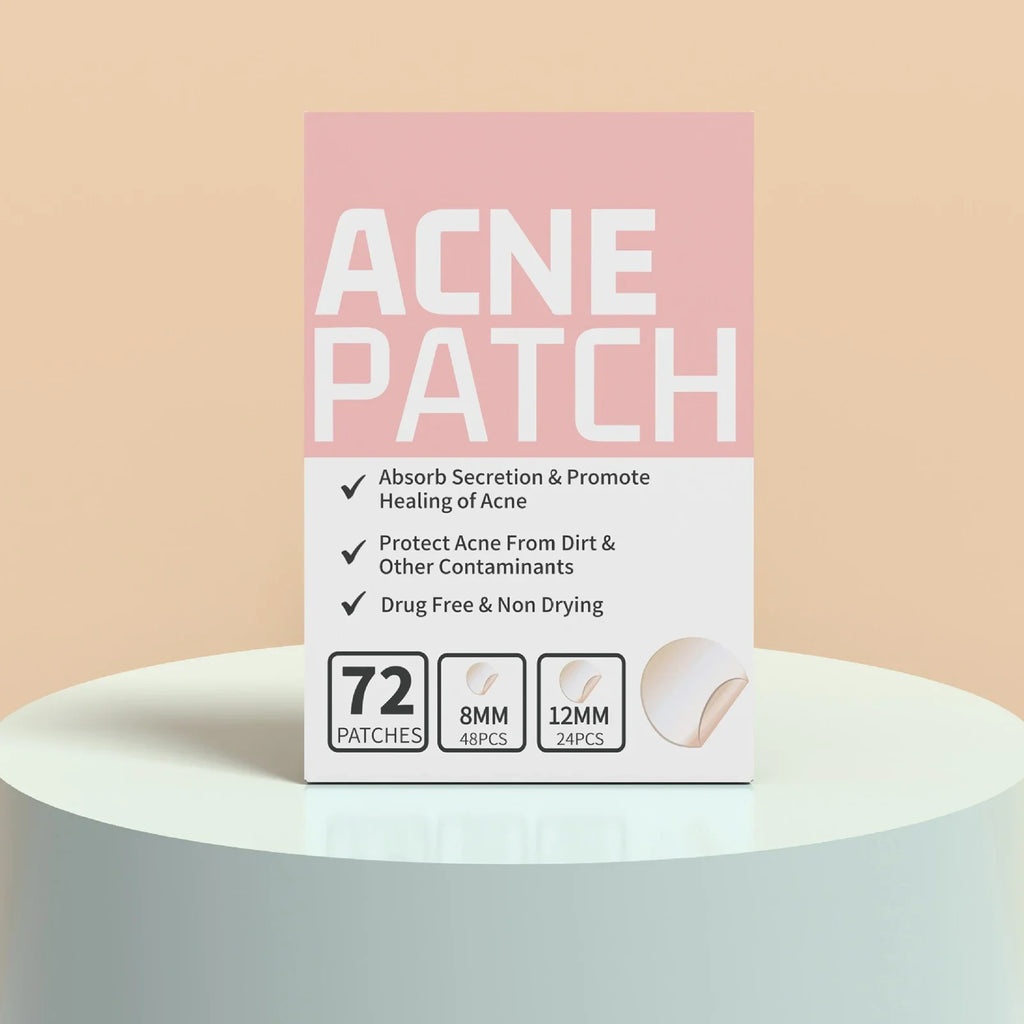72-Piece Hydrocolloid Acne Patches – Invisible Waterproof Dots