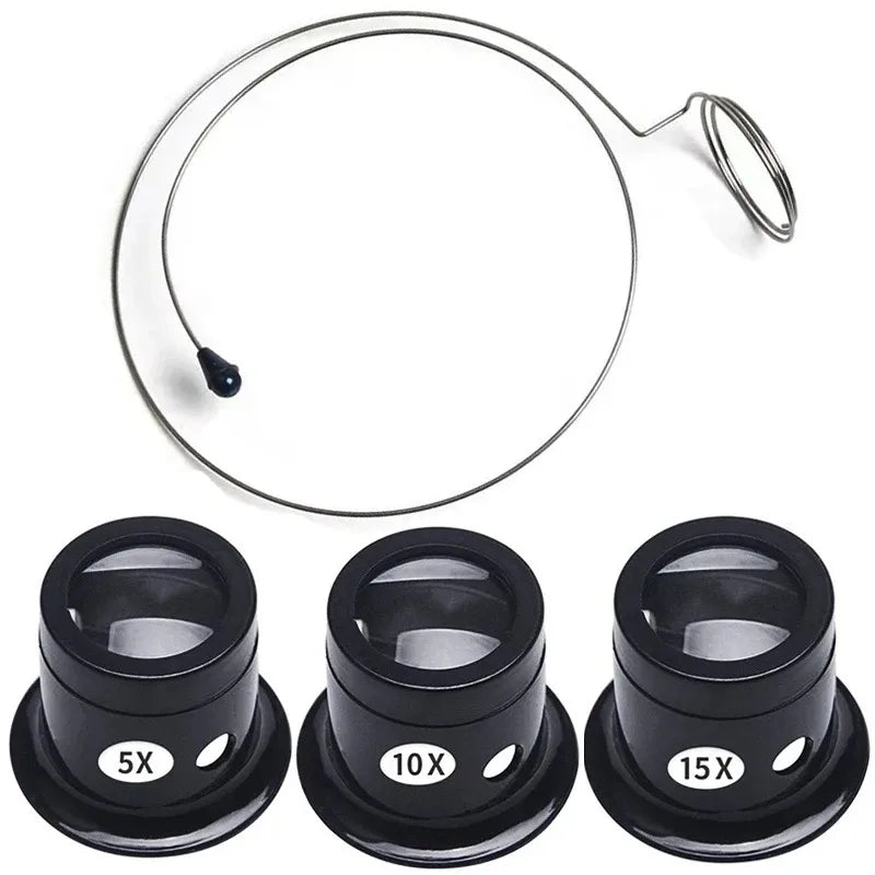 4-Piece Eye Loupe Magnifying Glass Set – Jewelry & Watch
