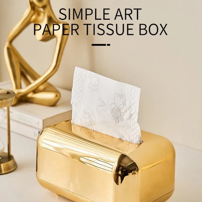 Luxury Gold Tissue Box Cover – Decorative Napkin Holder