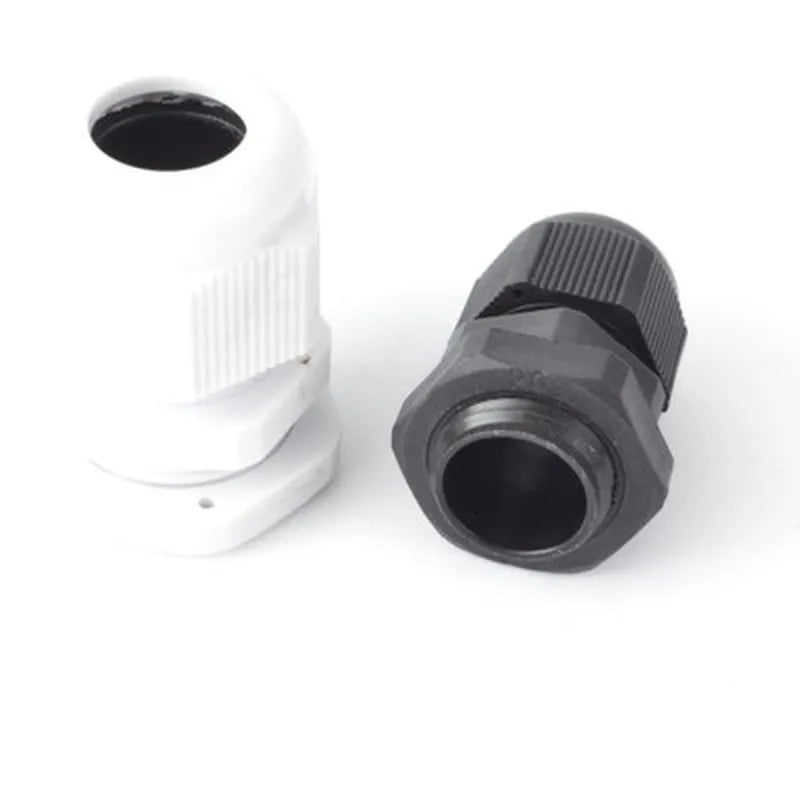 White Black Waterproof Nylon Plastic Cable Gland Connector IP68 PG7