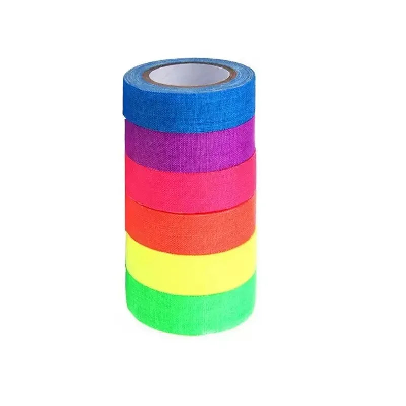 6-Color Fluorescent Tape Set – Crafts, Party & Classroom
