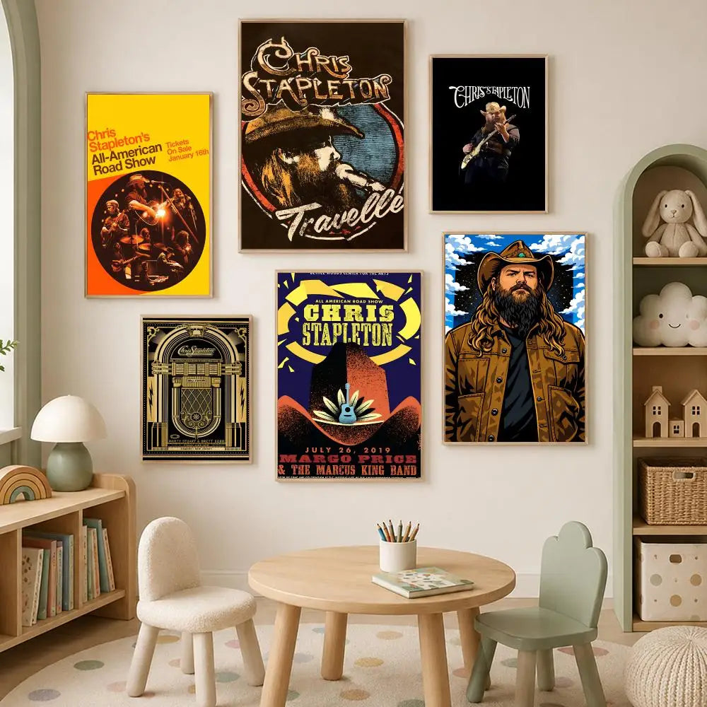 Chris Stapleton Poster – Self-Stick HD Waterproof Wall Art