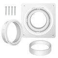 4-Inch Dryer Vent Connector Kit – Twist-Lock Wall Plate