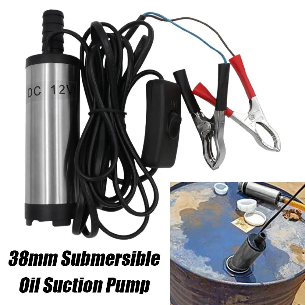 12V Submersible Fuel Transfer Pump – Stainless Steel 38mm