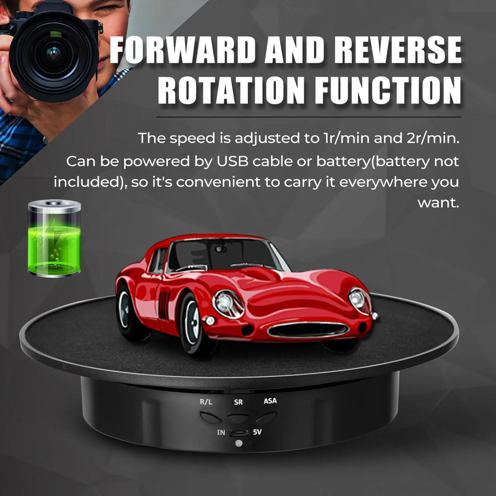 3 Speeds Photography Rotating Display Stand 360 Electric Product