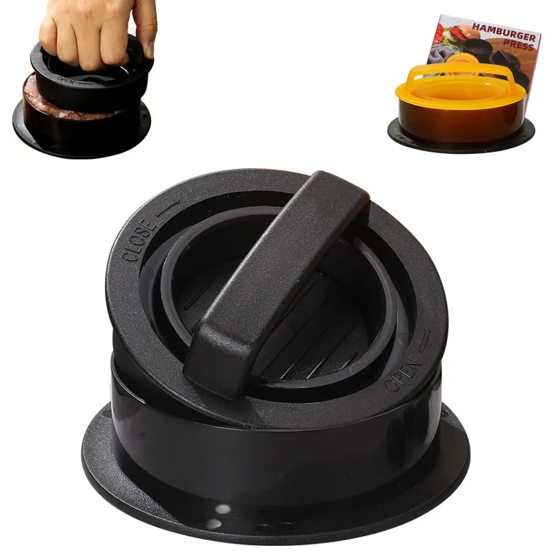 3-in-1 Burger Press & Stuffed Patty Maker – Non-Stick BBQ Mold