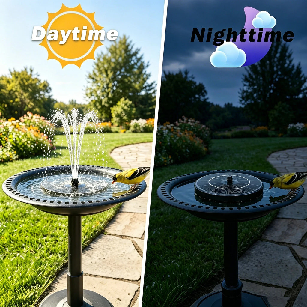 2.8W Solar Fountain Pump – 4 Nozzles, Garden Pond & Bird Bath
