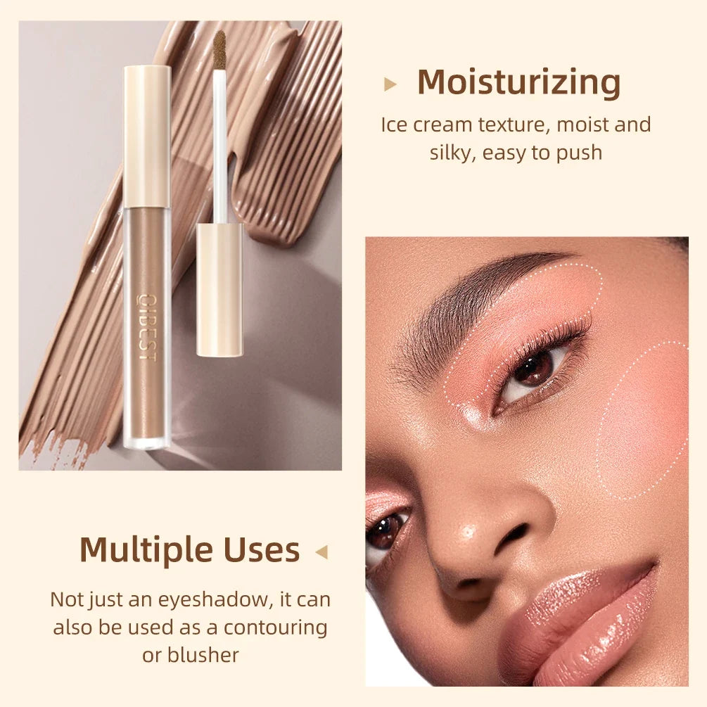 QIBEST 8-Color Matte Liquid Eyeshadow Set – Waterproof & Long-Lasting