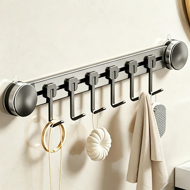 Suction Cup Wall Hooks – Aluminum Alloy Set of 6, No-Drill