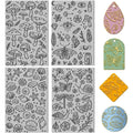 4-Pack Polymer Clay Texture Sheets – Mushroom, Sea Life & More