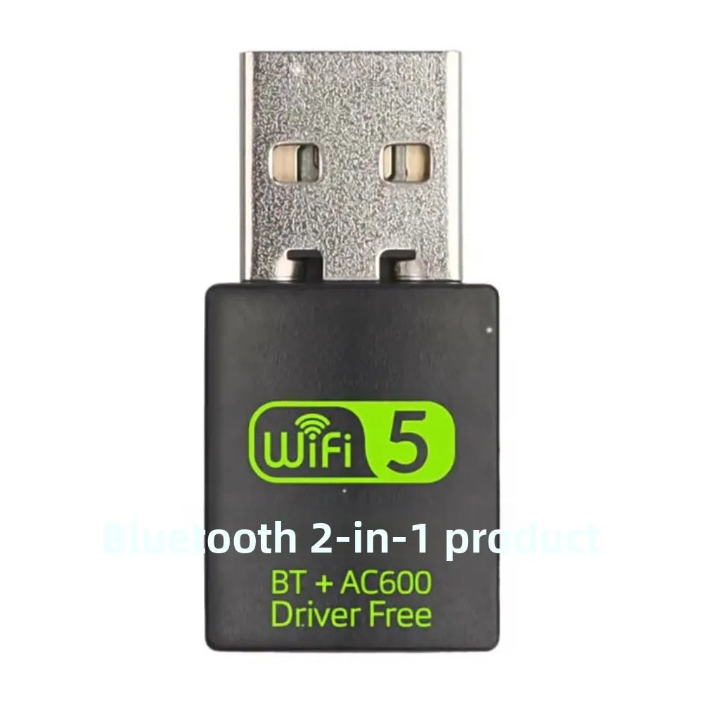 600Mbps Dual Band WiFi & Bluetooth 5.0 USB Adapter – No Driver