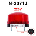 LED Strobe Warning Light with Buzzer | 12V 24V 220V IP44