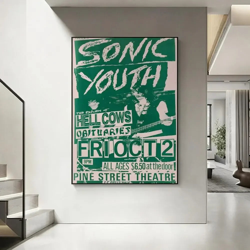 Sonic Youth Band HD Poster – Waterproof Sticky Wall Art Decor