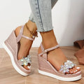 Women's Wedge Platform Sandals – Chunky Ankle Strap Open Toe
