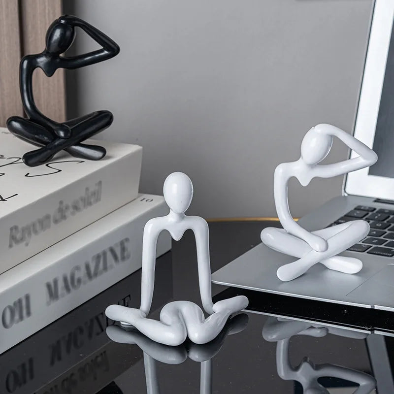 Abstract Figure Thinkers Plastic Crafts Cute Little Ornaments Room