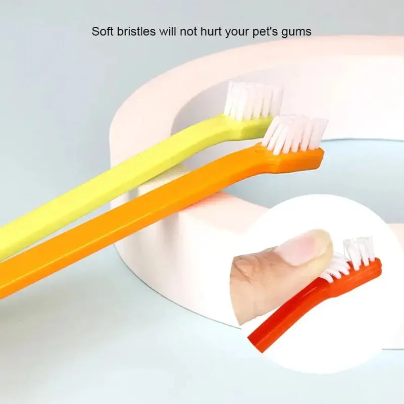 Pet Dog & Cat Toothbrush – 3-Head Dental Cleaning Tool