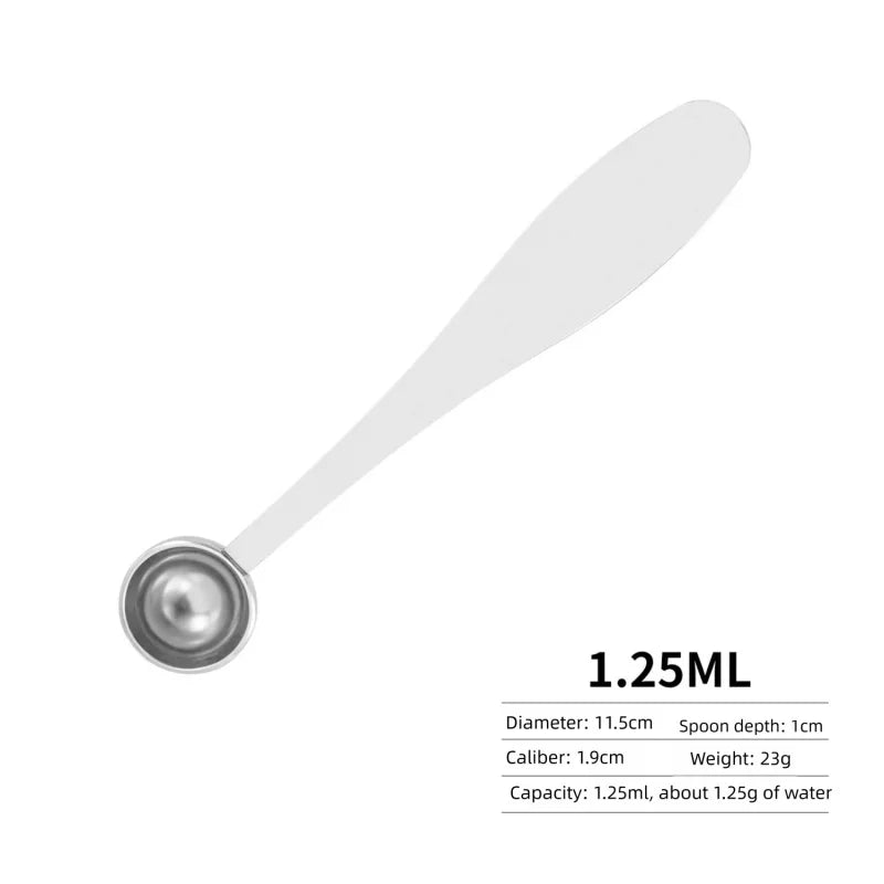 Stainless Steel Gram Measuring Spoons – 1g 3g 5g 10g Scoop Set
