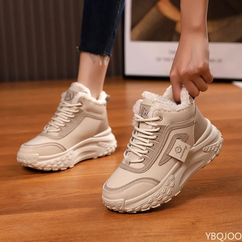 Women's Lace-Up Fleece Lined Ankle Snow Boots | Winter