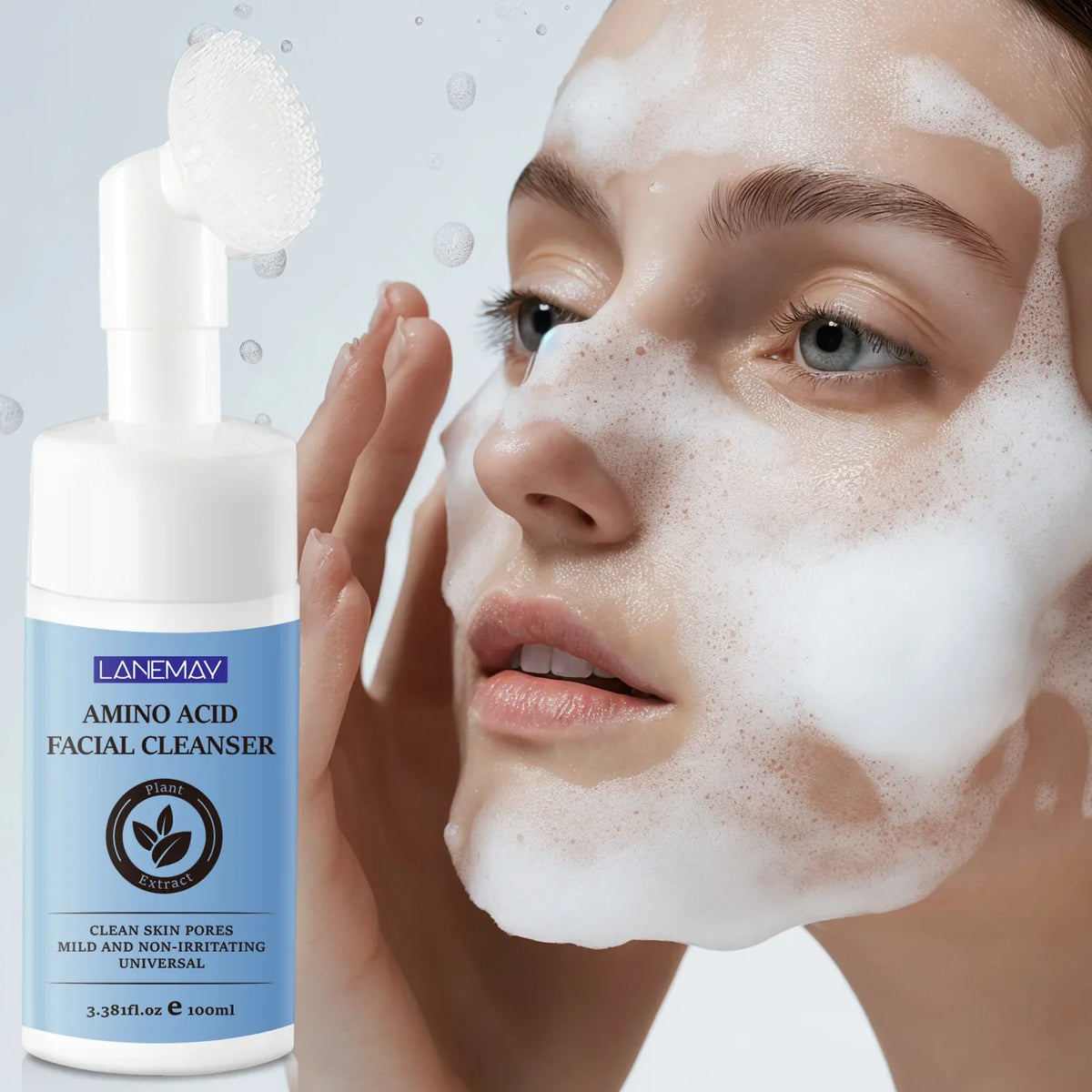 Lanemay Amino Acid Facial Cleanser with Brush Head 100ml