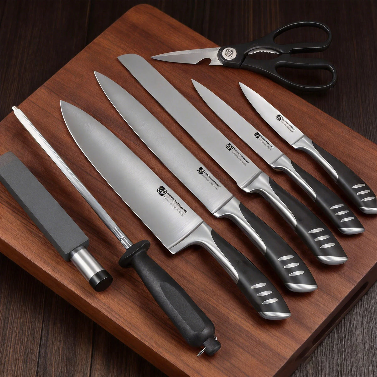 6-Piece Chef Knife Set with Wooden Block | Carbon Steel