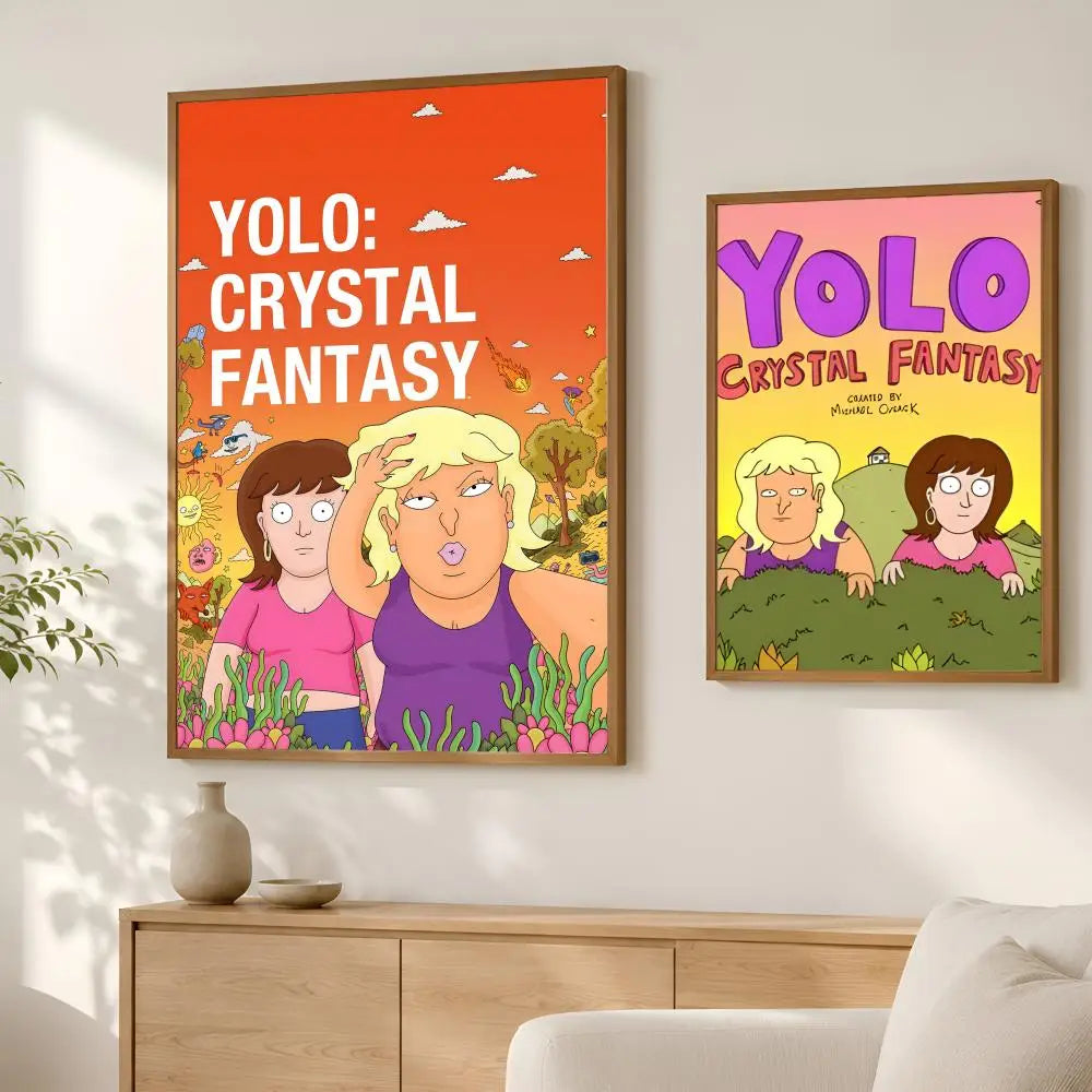 Crystal Fantasy Anime Wall Poster – HD Self-Stick PVC Wall Art