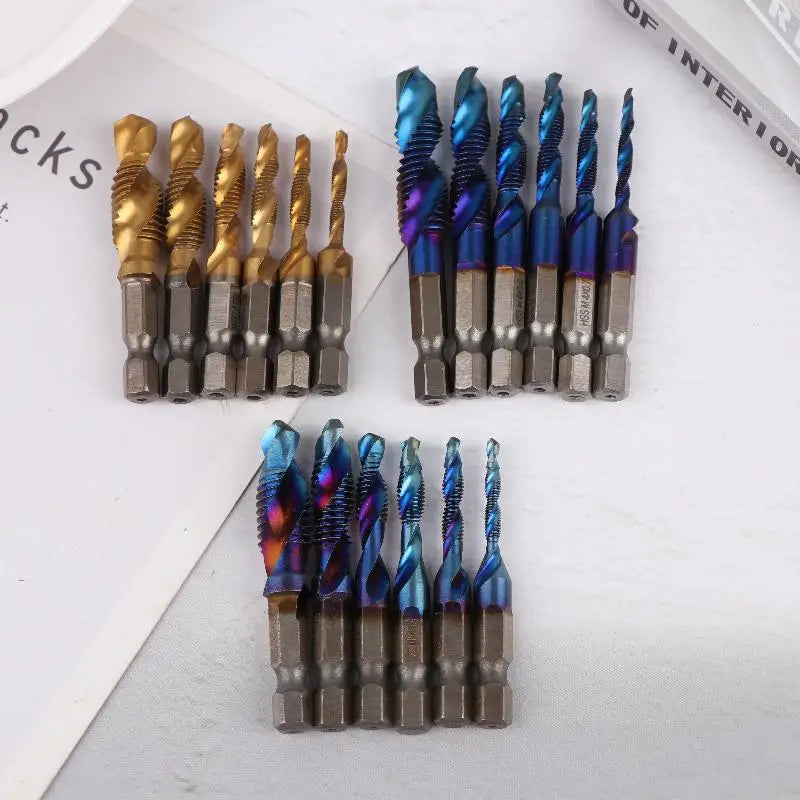 HSS Titanium Metric Tap Set M3–M10 | Hex Shank Drill Bits