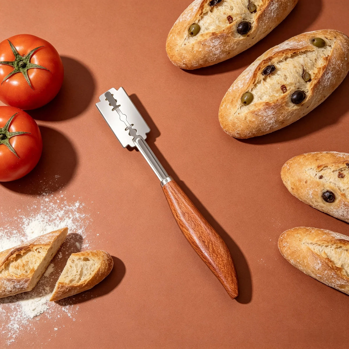 Bread Scoring Knife – Wooden Handle Bread Lame & Dough Tool