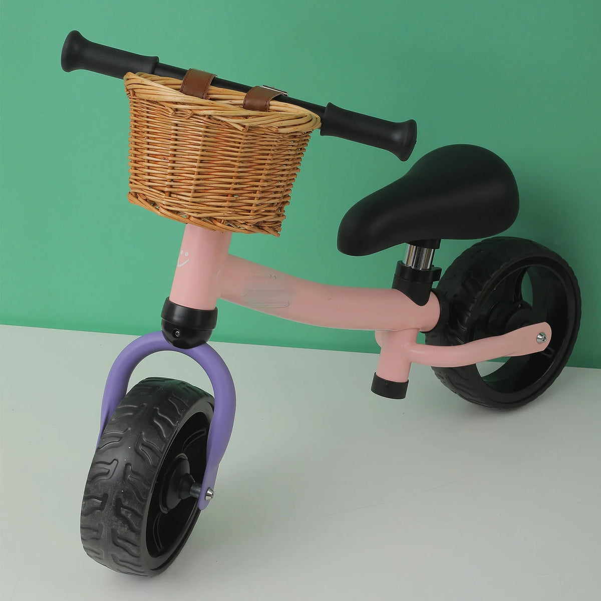 Kids Bike Basket Bicycle Wicker D-shaped Baskets Child Scooter Front