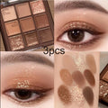 9-Color Chocolate Eyeshadow Palette | Earth Matte & Glitter