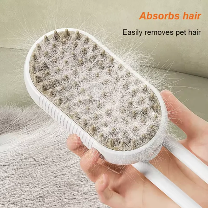 Pet Spray Massage Brush – Folding Grooming Comb for Cats & Dogs