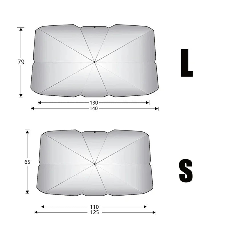 Folding Car Windshield Sunshade Umbrella | UV Block & Heat Shield